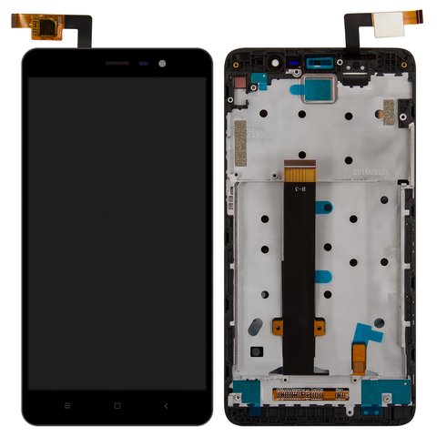 Дисплей для Xiaomi Redmi Note 3, черный, без подсветки навигационной клавиатуры