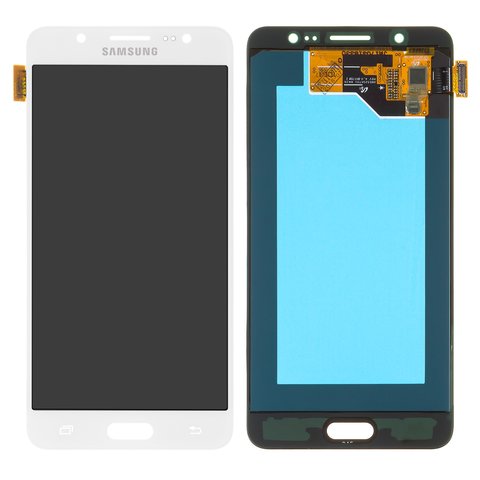 Дисплей для Samsung J510 Galaxy J5 2016 , белый, без рамки, Оригинал переклеено стекло 