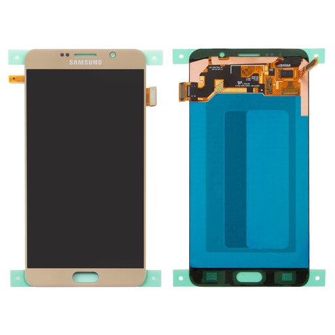 Дисплей для Samsung N9200 Galaxy Note 5, N920C Galaxy Note 5, N920F Galaxy Note 5, золотистый, без рамки, Оригинал переклеено стекло 
