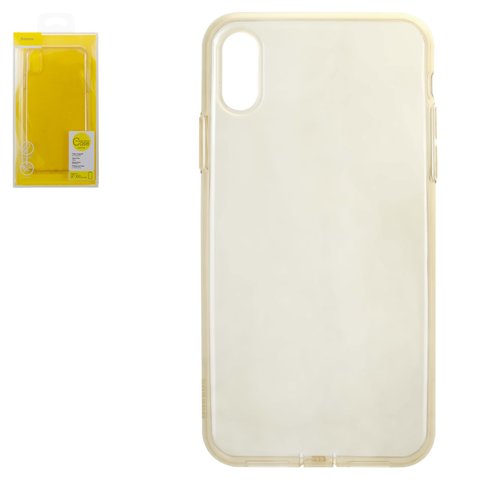 Чехол Baseus для iPhone XR, золотистый, прозрачный, Dust Free, силикон, #ARAPIPH61 A0V
