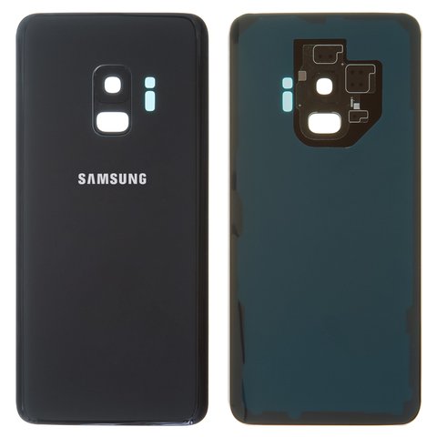 Задняя панель корпуса для Samsung G960F Galaxy S9, черная, со стеклом камеры, полная, Original PRC , midnight black