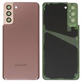 Задняя панель корпуса для Samsung G996 Galaxy S21 Plus 5G, золотистая, со стеклом камеры, phantom gold