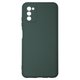 Чехол для Samsung A037 Galaxy A03s, зеленый, Original Soft Case, силикон, dark green (63)