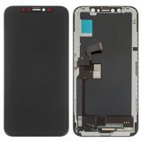 Дисплей для iPhone X, черный, с рамкой, High Copy, (OLED), imisu OEM soft
