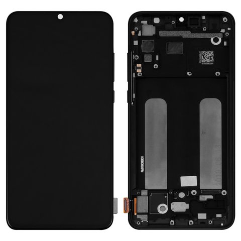 Дисплей для Xiaomi Mi 9 Lite, Mi CC9, чорний, з рамкою, Оригінал переклеєне скло , M1904F3BG