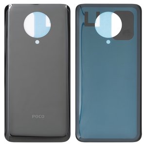 Задняя панель корпуса для Xiaomi Poco F2 Pro, серая, High Copy, Лого Poco, глянцевая, M2004J11G