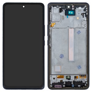 Дисплей для Samsung A536 Galaxy A53 5G, черный, с рамкой, High Copy, original LCD size, OLED 