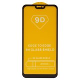 Защитное стекло для Huawei P20 Lite, совместимо с чехлом, Full Glue, (без упаковки), черный
