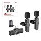 Мікрофон петличний Borofone BFK12, безпровідний, з кліпсою, USB тип-C, Lightning