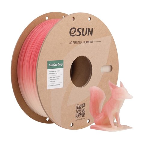 Філамент для 3D принтера eSUN PLA UV Color Change Red, 1 кг