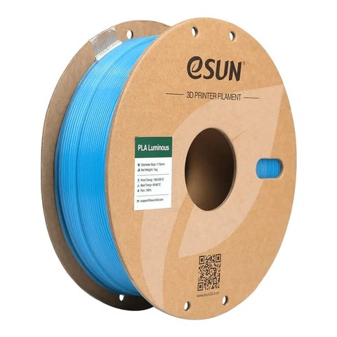 Філамент для 3D принтера eSUN PLA Luminous Cored Blue, 1 кг