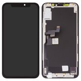 Дисплей для iPhone 11 Pro, черный, с рамкой, High Copy, без упаковки, (OLED), GX OEM hard