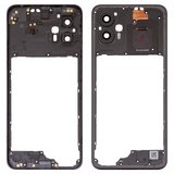 Средняя часть корпуса для Motorola Moto G23 XT2333, черная, со стеклом камеры