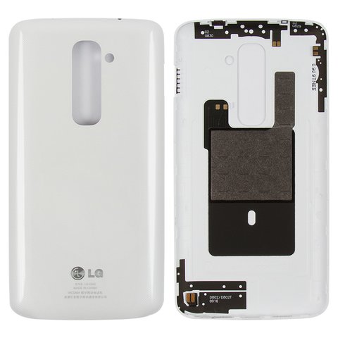Battery Back Cover compatible with LG G2 D800, G2 D801, G2 D802, G2 D803, G2 D805, LS980, white 