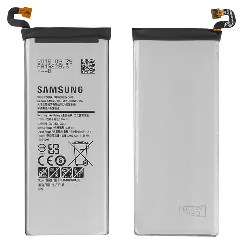 Batería EB BG928ABE puede usarse con Samsung G928 Galaxy S6 EDGE Plus, Li ion, 3.85 V, 3000 mAh, Original PRC 