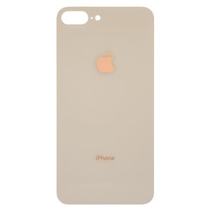 Housing Back Cover compatible with iPhone 8 Plus, golden, need to remove the camera glass, small hole 