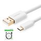 USB Cable UGREEN, (USB type-A, micro USB type-B, 200 cm, 2 A, white) #6957303818501