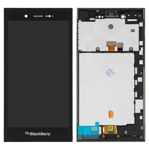 LCD compatible with Blackberry Z3, black, with frame, Original PRC  