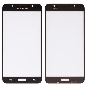 Housing Glass compatible with Samsung J710F Galaxy J7 2016 , J710FN Galaxy J7 2016 , J710H Galaxy J7 2016 , J710M Galaxy J7 2016 , with OCA film, black 