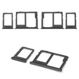 SIM Card Holder compatible with Samsung J415 Galaxy J4+, J415F Galaxy J4+, J610 Galaxy J6+, (black, with MMC holder, set 2 pcs.)