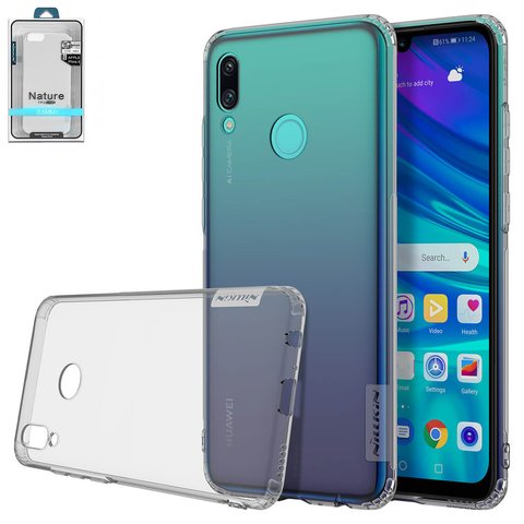 Чехол Nillkin Nature TPU Case для Huawei P Smart 2019 , серый, прозрачный, Ultra Slim, силикон, #6902048172050