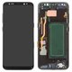 LCD compatible with Samsung G950 Galaxy S8, (black, with frame, original (change glass) , midnight black)