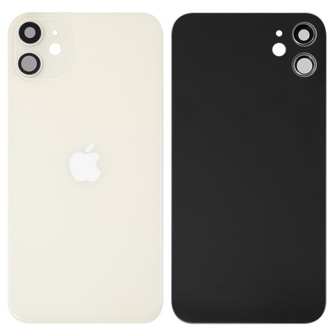 Panel trasero de carcasa puede usarse con iPhone 11, blanco, con vidrio de cámara, small hole