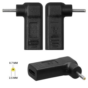 Адаптер для зарядки PD trigger для ноутбуков, 19 B, USB тип C, d 2,5 мм, d 0,7 мм
