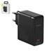 Mains Charger Baseus GaN2, (100 W, Quick Charge, black, with cable USB type C to USB type C, 1 output) #TZCCGAN-L01