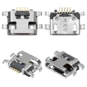 Charge Connector compatible with Nokia 2.4, C31; Samsung A107 Galaxy A10s, A107F DS Galaxy A10s, 5 pin, micro USB type B 