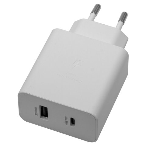 Mains Charger EP TA220, 35 W, Power Delivery PD , white, 2 outputs 