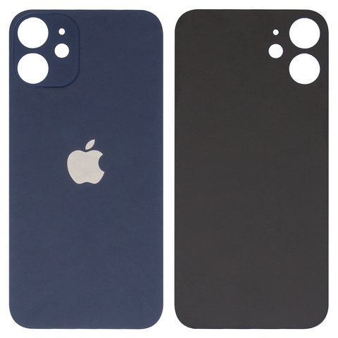 Housing Back Cover compatible with iPhone 12 mini, dark blue, big hole 