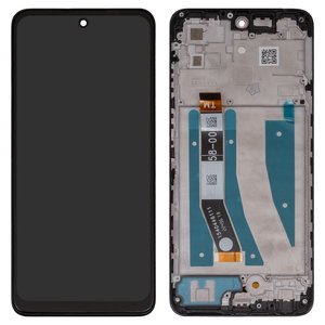 Pantalla LCD puede usarse con Motorola Moto G32, negro, con marco, High Copy, LCD universal