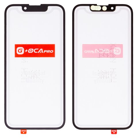 Housing Glass G+OCA PRO compatible with iPhone 13 mini, with OCA film, black 