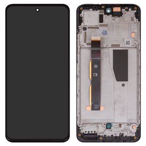 Дисплей для Motorola Moto G84, черный, с рамкой, Original PRC , XT2347