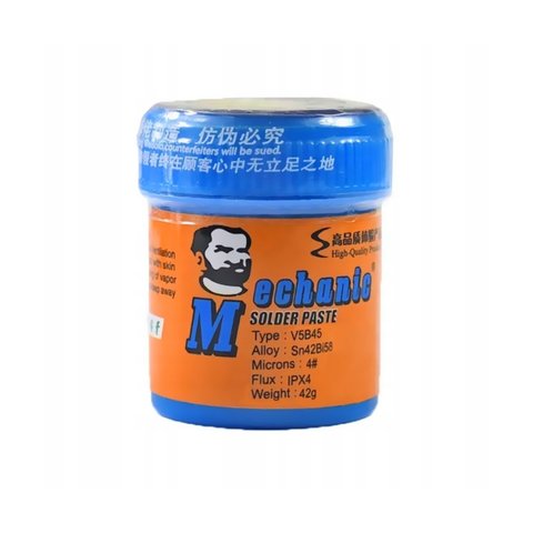 BGA Paste Mechanic V5B45, Sn 42%, lead free, Bi 58%, 138 °C, 42 g 