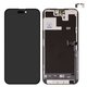 Pantalla LCD puede usarse con iPhone 14 Pro Max, negro, con marco, HC, sin microchip, (AMOLED), GX OEM soft, 120Hz