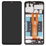 LCD compatible with Samsung A065 Galaxy A06, (black, with frame, High Copy)