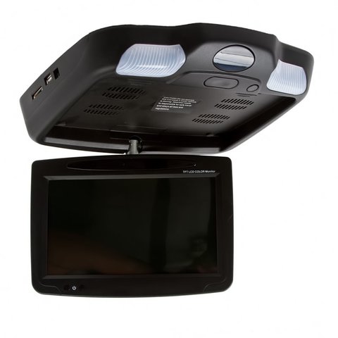 9" Автомобильный потолочный монитор с DVD плеером черный 
