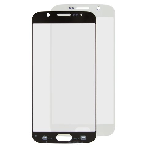 Housing Glass compatible with Samsung G920F Galaxy S6, 2.5D, white 