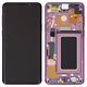 LCD compatible with Samsung G965 Galaxy S9 Plus, (purple, with frame, Original (PRC), lilac Purple, original glass)