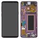 LCD compatible with Samsung G960 Galaxy S9, (purple, with frame, Original (PRC), lilac Purple, original glass)