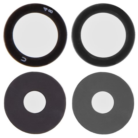 Camera Lens compatible with Samsung A035F Galaxy A03, black, without frame, set 2 pcs.