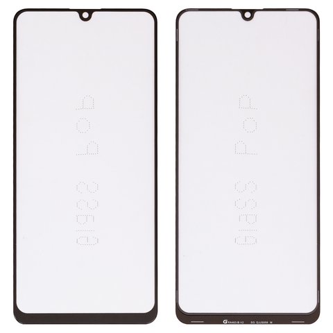 Housing Glass G+OCA PRO compatible with Samsung A325 Galaxy A32, with OCA film, black 