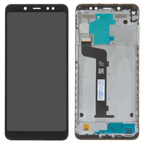 LCD compatible with Xiaomi Redmi Note 5, black, with frame, Copy, In Cell, TFT  