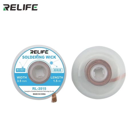 Desoldering Wick RELIFE RL 3515, W. 3.5 mm, L  1.5 m 