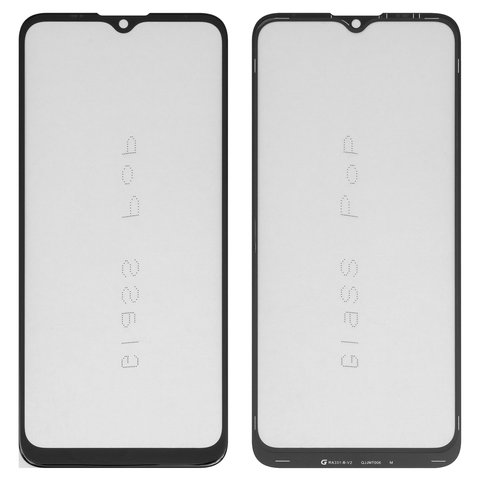 Housing Glass G+OCA PRO compatible with Motorola Moto E20 XT2155, with OCA film, black 