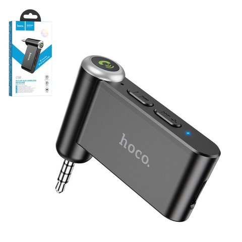 FM Transmitter Hoco E58, black, with button, USB type C, TRS 3.5 mm  #6931474748768
