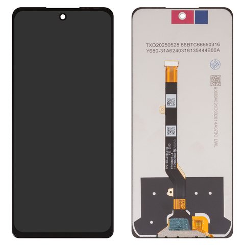 LCD compatible with Tecno Spark 20 Pro KJ6 ; Infinix Hot 40 X6836 , Hot 40 Pro X6837 , black, without frame, High Copy, FPC6805 