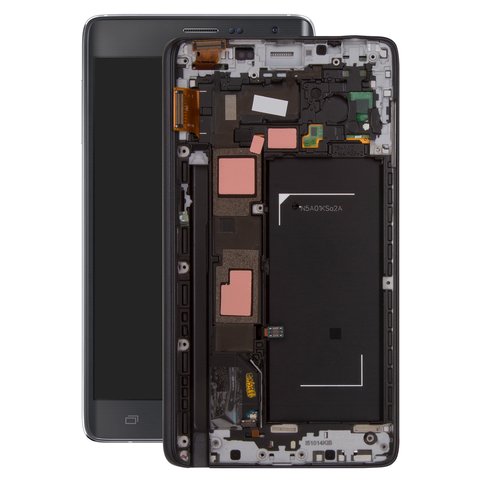 Pantalla LCD puede usarse con Samsung N915F Galaxy Note Edge, gris, con marco, Original PRC 